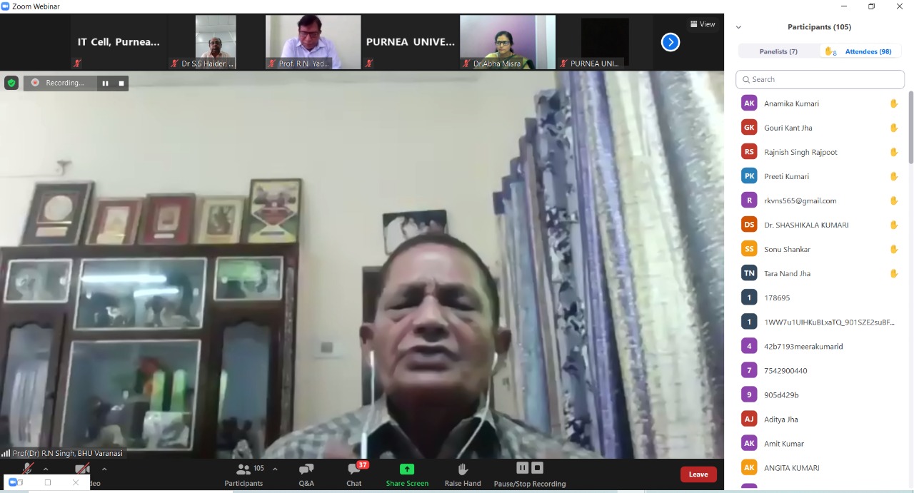 National Webinar on "Need and Process of Psychological Counselling For Well Being of People During Covid-19 Pandemic"