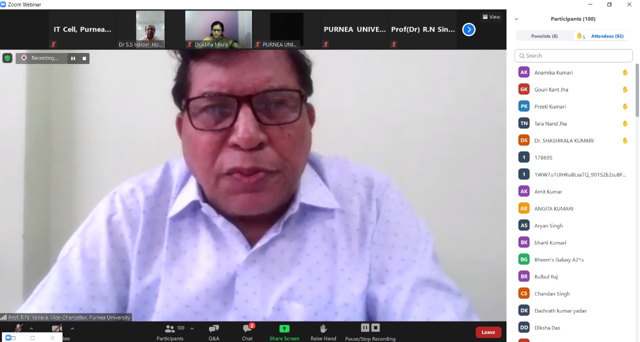 National Webinar on "Need and Process of Psychological Counselling For Well Being of People During Covid-19 Pandemic"